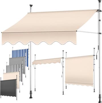 Klemluifel - Balkon luifel - Verticale luifel - 150 cm - Bei, Verzenden, Zo goed als nieuw