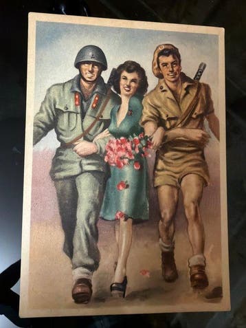 Italië - Militaire ansichtkaart propaganda RSI Italiaanse, Gelopen
