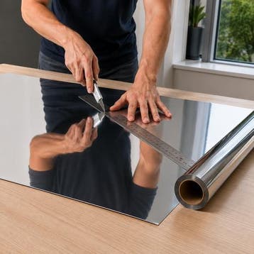 Spiegelfolie, Folie met spiegel effect, Spiegelend plakfolie, Nieuw