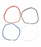 Haarband Sport 0,5cm - Elastiek Dun - Rood Wit Blauw Bruin -, Nieuw