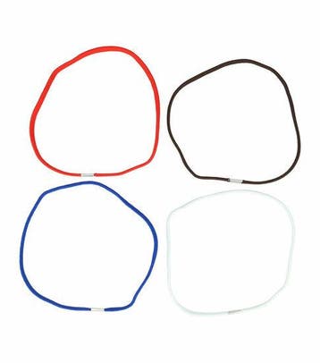 Haarband Sport 0,5cm - Elastiek Dun - Rood Wit Blauw Bruin -, Nieuw