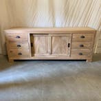 TV meubel teak - 180 cm - teakhout - schuifdeuren -TTM Wonen, Huis en Inrichting, 150 tot 200 cm, Teakhout, Nieuw, Ophalen of Verzenden