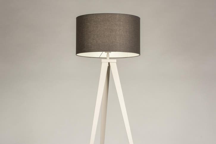 Rietveld Vloerlampen - Antraciet Donkergrijs, Grijs, Beige,, Huis en Inrichting, Lampen | Vloerlampen, Verzenden