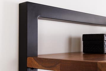 Massieve boekenkast MAMMUT 178cm acaciazwart vijf planken -, Ophalen of Verzenden, Nieuw