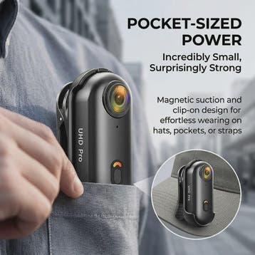 4K Mini Actiecamera met WiFi - POV Bodycam voor Motor, Helm, Verzenden, Nieuw