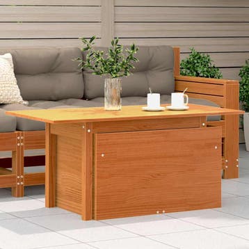 vidaXL Tuintafel 100x50x75 cm massief grenenhout wasbruin, Verzenden, Nieuw