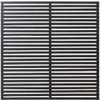 Schutting vuren - Tokyo louvre recht zwart (180 x 180 cm), Tuin en Terras, Ophalen of Verzenden, Nieuw, Hout