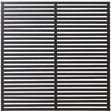 Schutting vuren - Tokyo louvre zwart (180 x 180 cm), Ophalen of Verzenden, Nieuw, Hout