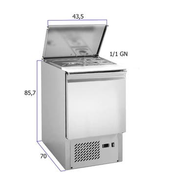 HCB Basic-line Saladette koelwerkbank - 1 deur - 43,5 cm -, Verzenden, Nieuw in verpakking