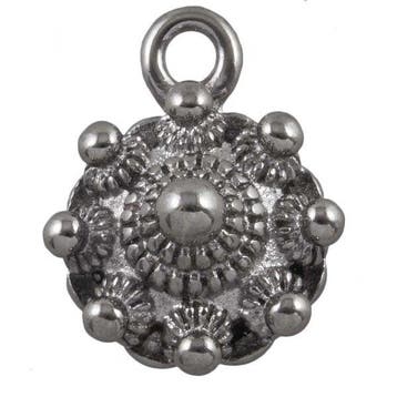 Stainless Steel Zeeuwse Knop Bedel 16 x 13 mm Antiek Zilv..., Ophalen of Verzenden, Nieuw, Kraal