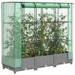 vidaXL Plantenbak verhoogd met kashoes 120x40x123 cm, Verzenden, Nieuw, Kunststof