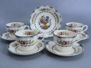 Koffieservies - Spode Avondale Tassen-Set mit Schale –