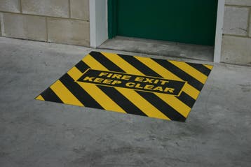 “FIRE EXIT KEEP CLEAR” waarschuwingstape voor nooduitgang -, Verzenden