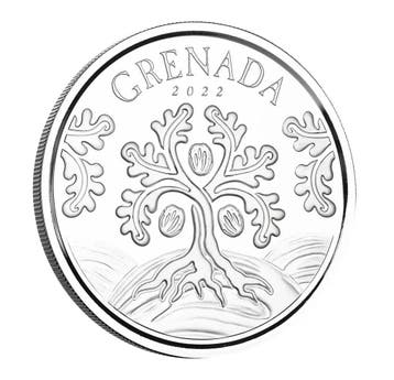 EC8 - Grenada Nutmeg Tree 1 oz 2022 (25.000 oplage), Verzenden, Midden-Amerika, Losse munt, Zilver