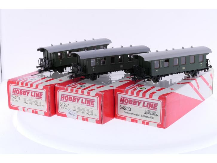 Schaal H0 Hobby line (Roco) 54223 rijtuigenset 3-delig va..., Hobby en Vrije tijd, Modeltreinen | H0, Gelijkstroom, Analoog, Zo goed als nieuw