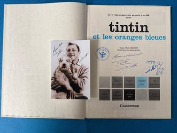 Tintin - Tintin et les oranges bleues + dédicace de JP, Boeken, Nieuw