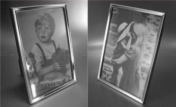 Fotolijst (2) - Twee portretfotolijsten van 925