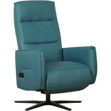 Kleine leren relaxfauteuil, Huis en Inrichting, Fauteuils, Ophalen of Verzenden, Nieuw, Leer