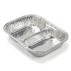 Aluminium bakje | 2 stuks (2 vakken, 350 x 265 x 60 mm), Verzenden, Nieuw, BBQ-Collection