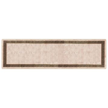 vidaXL Vloerkleedloper MARSA Beige en zwart 100 x 350 cm, Verzenden, Nieuw, Zwart