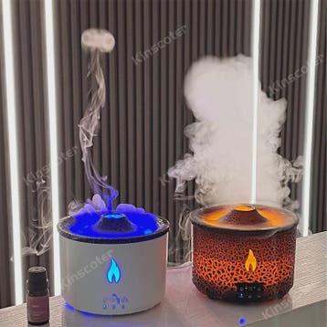 Vulkaanas Aroma Diffuser met Vlam & Kwallen Rookeffect - Luc, Witgoed en Apparatuur, Verzenden, Nieuw