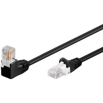 Cat5e 1 meter Zwart UTP-kabel 1 x haaks, Computers en Software, Pc- en Netwerkkabels, Ophalen of Verzenden, Nieuw