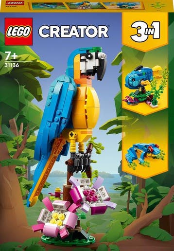 LEGO Creator 3in1 Exotische Papegaai - Kikker - Vis Dieren S, Verzenden, Nieuw