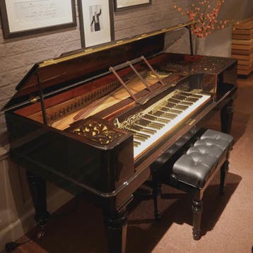 Collard & Collard Square Grand tafelpiano PBR messing piano, Zo goed als nieuw, Bruin, Piano