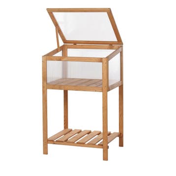 Verhoogde Kweekbak met Kas Deksel Eikenlook 59 x 52 x 96 cm, Verzenden