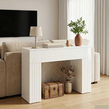 vidaXL Salontafel Hoogglans Wit 102 x 35 x 75 cm Bewerkt, Huis en Inrichting, Minder dan 50 cm, Verzenden, Vierkant, Nieuw