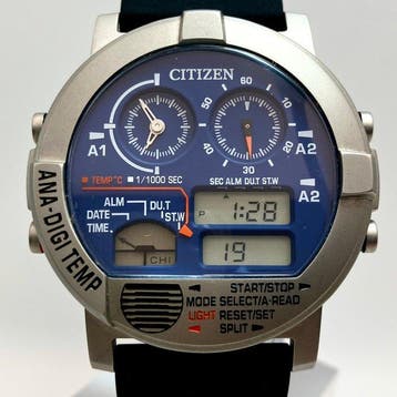 Citizen - ANA-DIGI TEMP - Ana-Digi Quartz – Blue Dia -, Nieuw