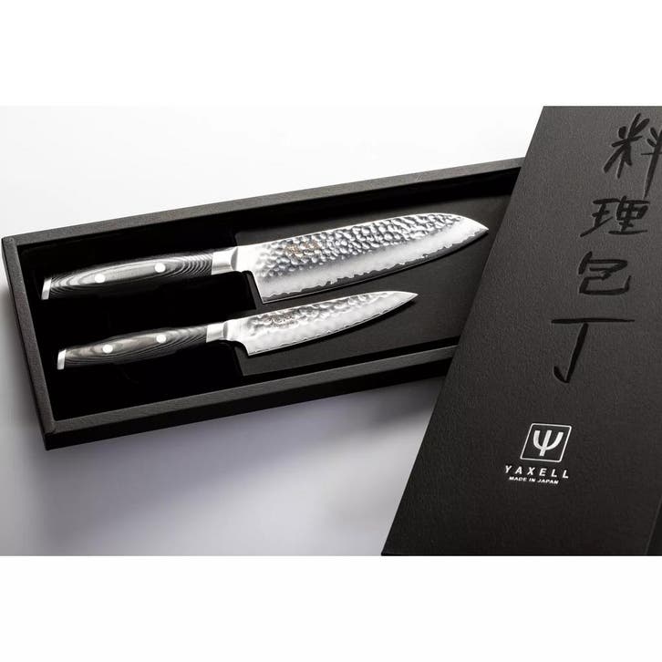 Yaxell Tsuchimon Messenset – 2-delig – Santokumes 16,5 c, Huis en Inrichting, Keuken | Bestek, Bestekset, Nieuw, Overige materialen