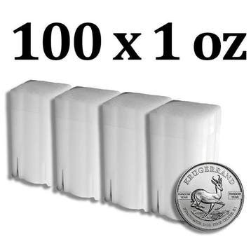 Zuid-Afrika. 1 Rand 100 x 1 oz South African 1 Rand Silver