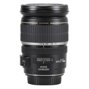 Canon EF-S 17-55mm f/2.8 IS USM met garantie, Gebruikt, Canon, Ophalen of Verzenden, Standaardlens
