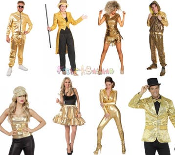 Gouden Kleding Dames Heren en Kind | Jurk en Topje Goud, Ophalen of Verzenden, Nieuw