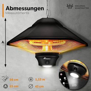Infrarood Verwarming - Terrasverwarmer - Elektrisch - Heater, Verzenden, Zo goed als nieuw