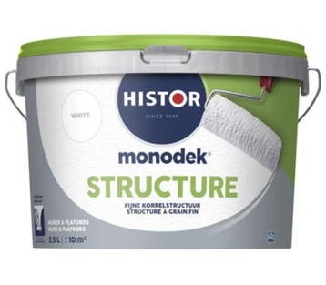 HISTOR monodek structure - WIT - 2,5 liter, Wit, Nieuw, Ophalen of Verzenden, Verf