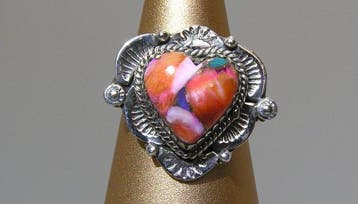 Turquoise ring - Hoogte: 25 mm - Breedte: 20.2 mm- 6.03 g -