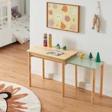 Kindertafel Skellefteå met uitschuifbaar tafelblad naturel e, Huis en Inrichting, Bureaus, Verzenden, Nieuw