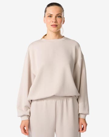 HEMA Dames lounge trui creme van €29.99 voor €17.99 sale, Verzenden, Nieuw