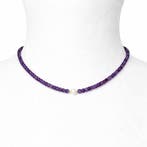 Amethist - 18 karaat - Geel goud - Halsketting