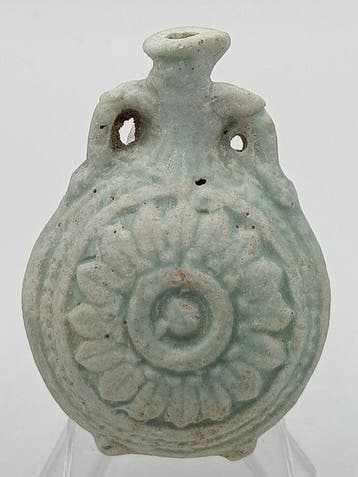 Ancient Egyptian Faience New Years flask, 26th Dynasty - 57, Verzamelen