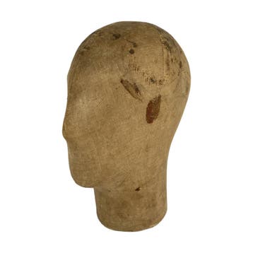 Oude linnen hoedenmal / pruiken paskop, Antiek en Kunst, Ophalen of Verzenden
