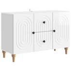 vidaXL TV-kast met lade Hoogglans Wit 89 x 34,5 x 60 cm, Minder dan 50 cm, Verzenden, Nieuw, Minder dan 100 cm