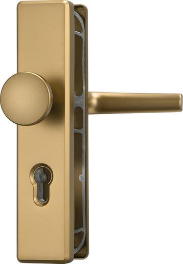 Aluminium deurbeslag ABUS KLS114 - Voordelig retour, Ophalen of Verzenden, Zo goed als nieuw, Overige materialen, Klink of Kruk