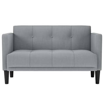 vidaXL Loveseat Bank Lichtgrijs 111 cm Stof, Verzenden, Nieuw, Stof, Minder dan 150 cm