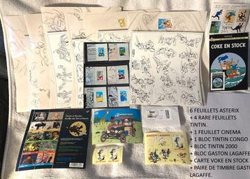 België - Frankrijk-België collectie van Tintin en Hergé,, Gestempeld