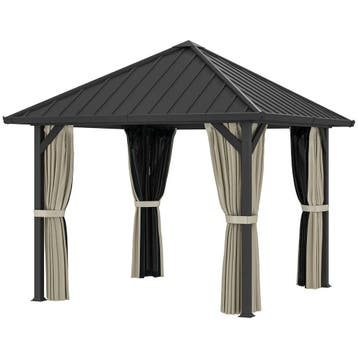 Paviljoen Met Hardtop, Ca. 3x3 M Waterdicht Stabiel Winterbe, Verzenden
