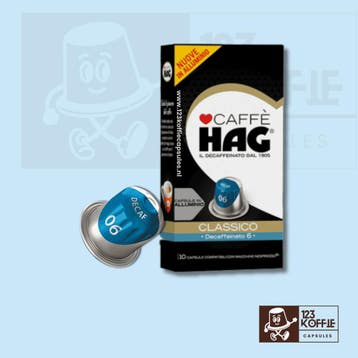 Cafeïnevrije espresso capsules Nespresso  HAG Decaf 10 stuks, Verzenden, Nieuw