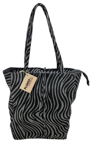 Zebra Grijs Vera Pelle wild leren shopper, Verzenden, Nieuw